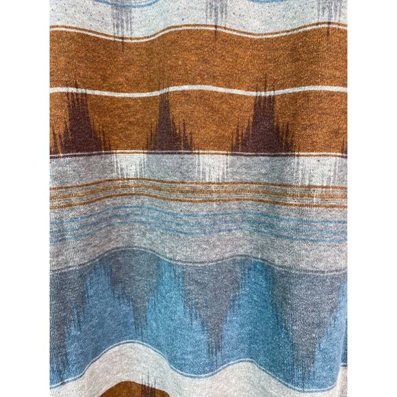 prAna Women's Size XS Gray Blue Brown Striped Hemp Blend Pullover Sweatshirt - Picture 5 of 6